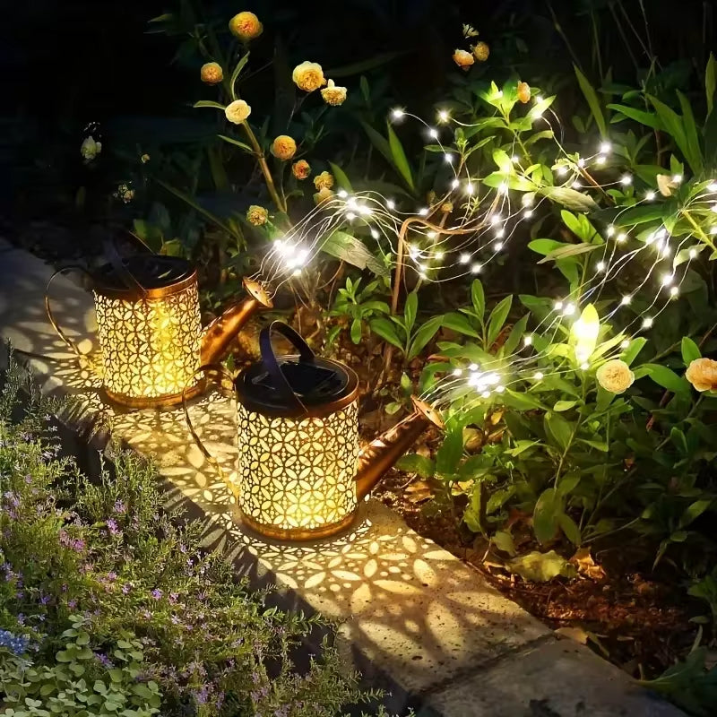 Lampe de jardin solaire avec lumière en cascade