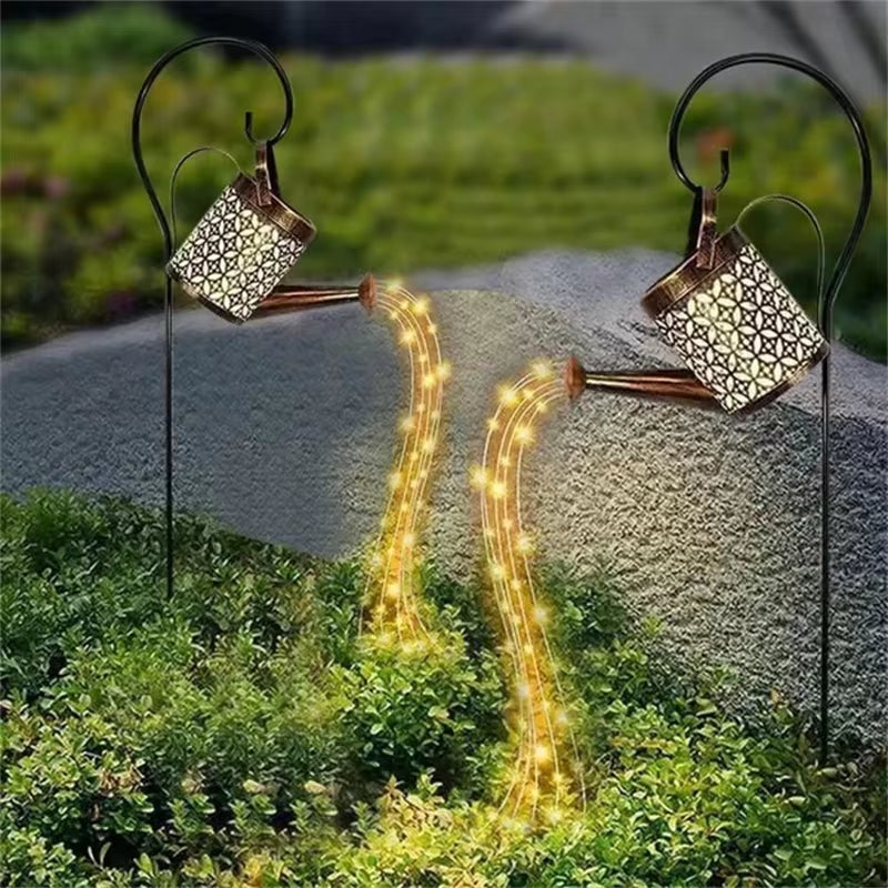 Lampe de jardin solaire avec lumière en cascade