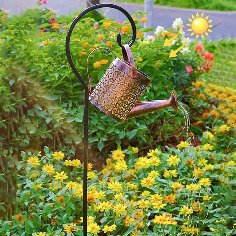 Lampe de jardin solaire avec lumière en cascade