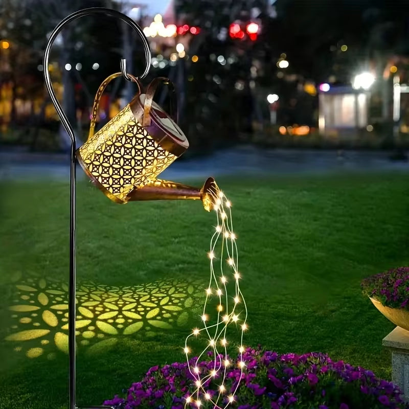 Lampe de jardin solaire avec lumière en cascade