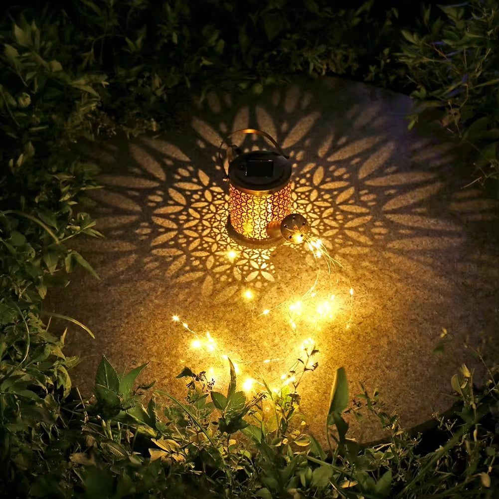 Lampe de jardin solaire avec lumière en cascade