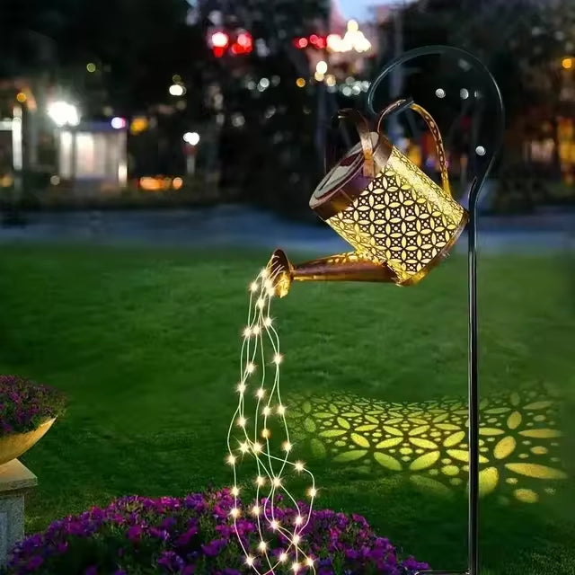 Lampe de jardin solaire avec lumière en cascade