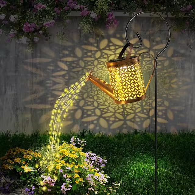 Lampe de jardin solaire avec lumière en cascade