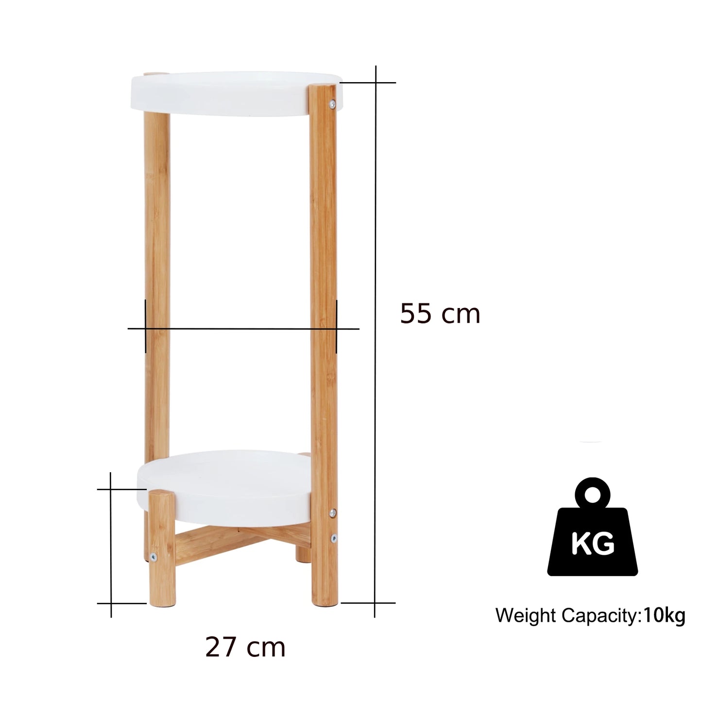 Set of two plant stands made of bamboo - Flora Collection