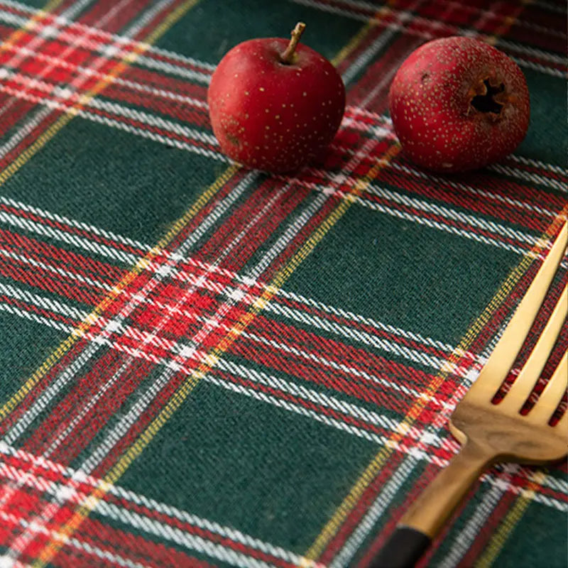 Striped Christmas tablecloth