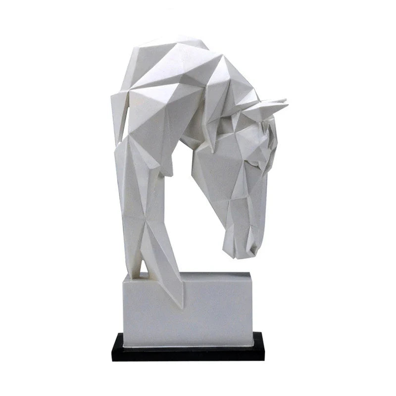 Scultura decorativa Cavallo geometrico