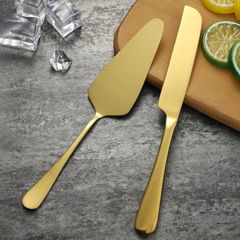 Ensemble de spatules à gâteau et à gâteau en acier inoxydable - 2 pièces