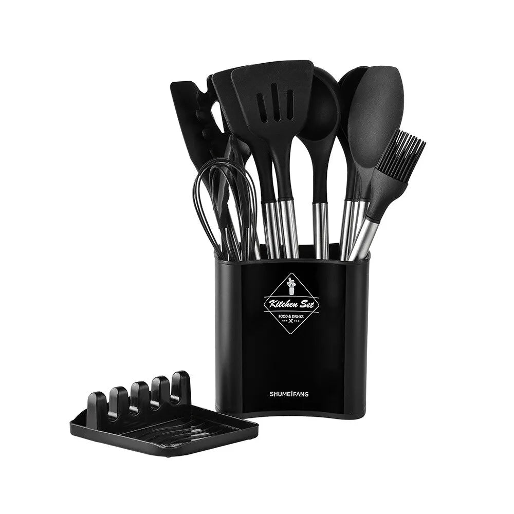 Set da utensilis da cucina en silicon | 13 pieces