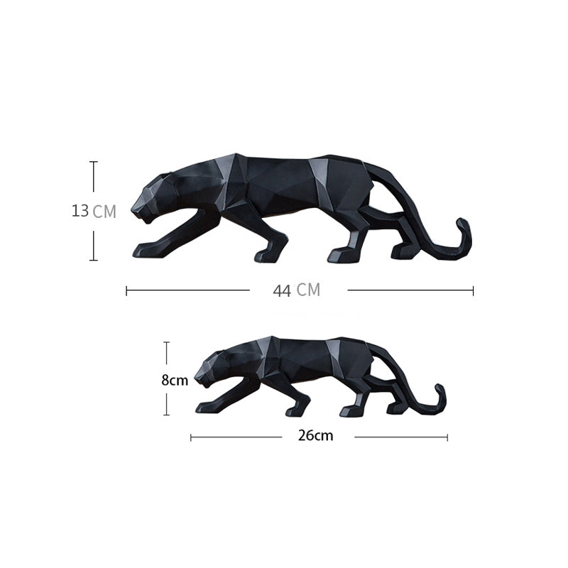 Geometrische Panther-Skulptur